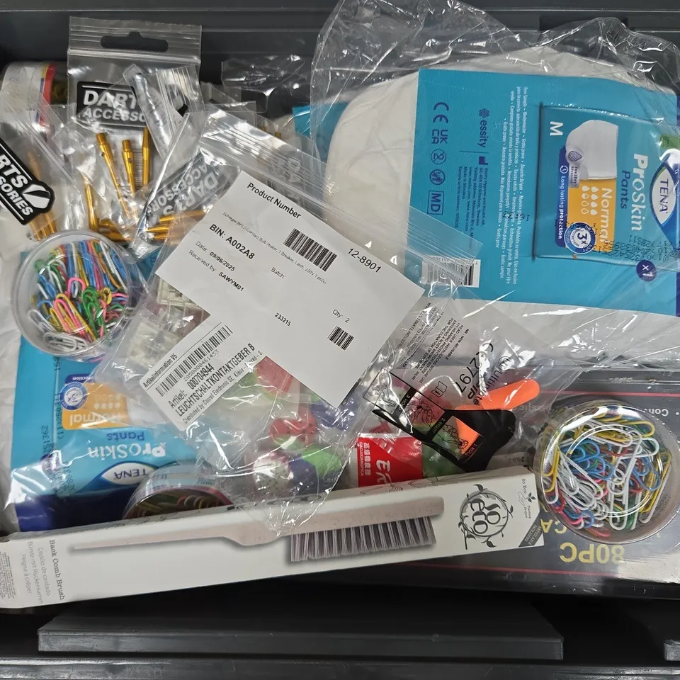 APPROXIMATELY 15 ASSORTED HOUSEHOLD ITEMS TO INCLUDE VACUUM CAP ASSORTMENT, INVISIBLE LIFT TAPE, OILED LEATHER WAX, ETC