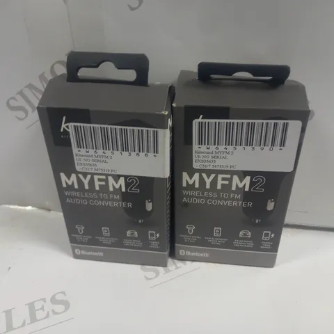 APPROXIMATELY 20 BOXED KITSOUND MYFM2 WIRELESS TO FM AUDIO CONVERTER