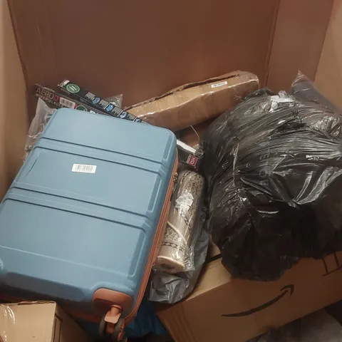 PALLET CONTAINING A VERY LARGE QUANTITY OF ASSORTED ITEMS INCLUDING: SUITCASE, RUGS, WINDSCREEN WIPER BLADES ECT