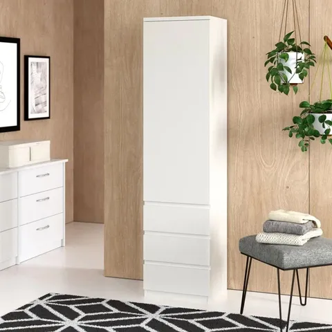 BOXED CAINZALES 1 DOOR MANUFACTURED WOOD WARDROBE (BOX 1 OF 2)