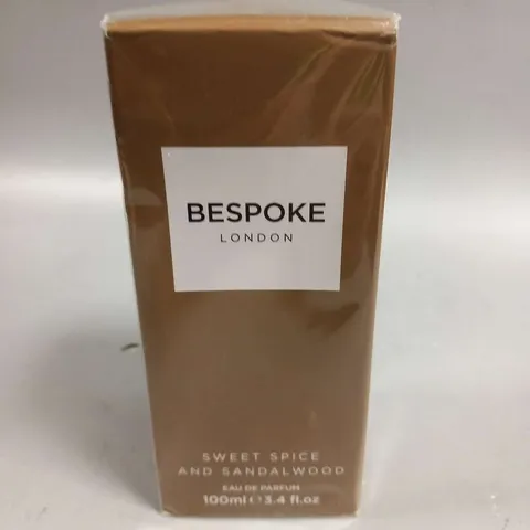 BOXED AND SEALED BESPOKE LONDON SWEET SPICE AND SANDALWOOD EAU DE PARFUM 100ML