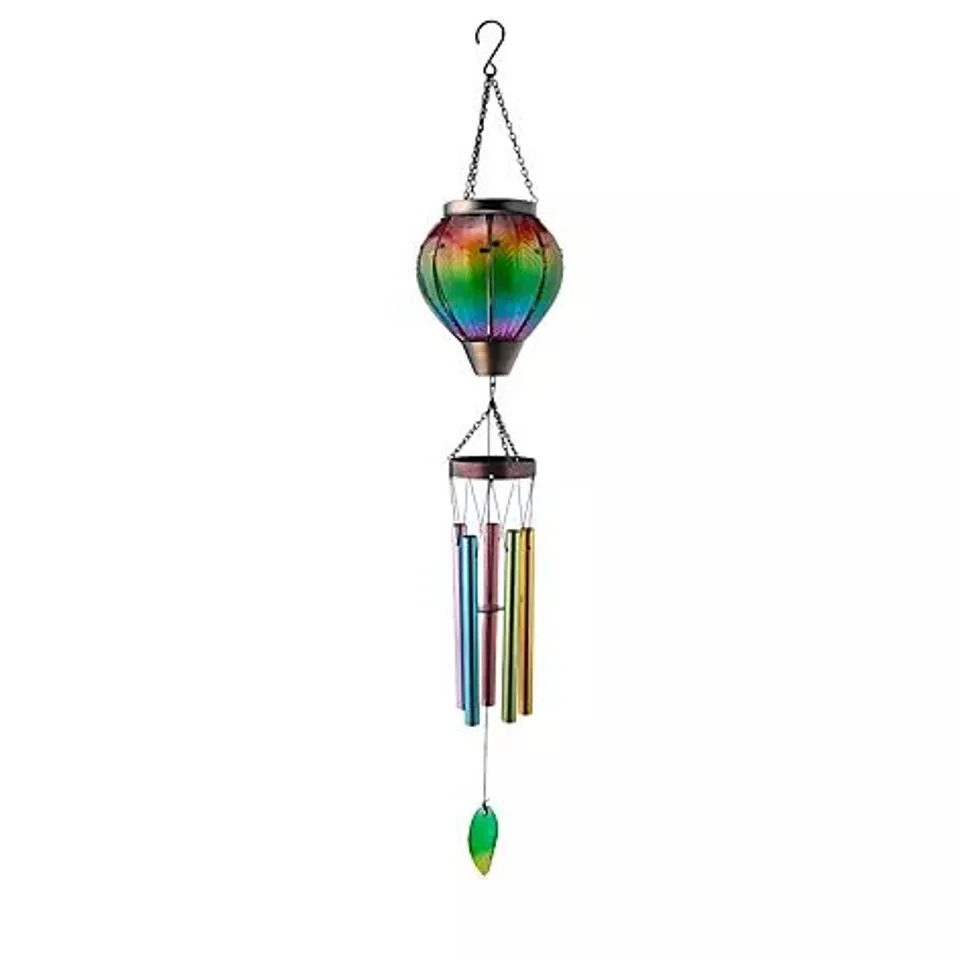 GARDEN STORIES SOLAR HOT AIR BALLOON WINDCHIME 