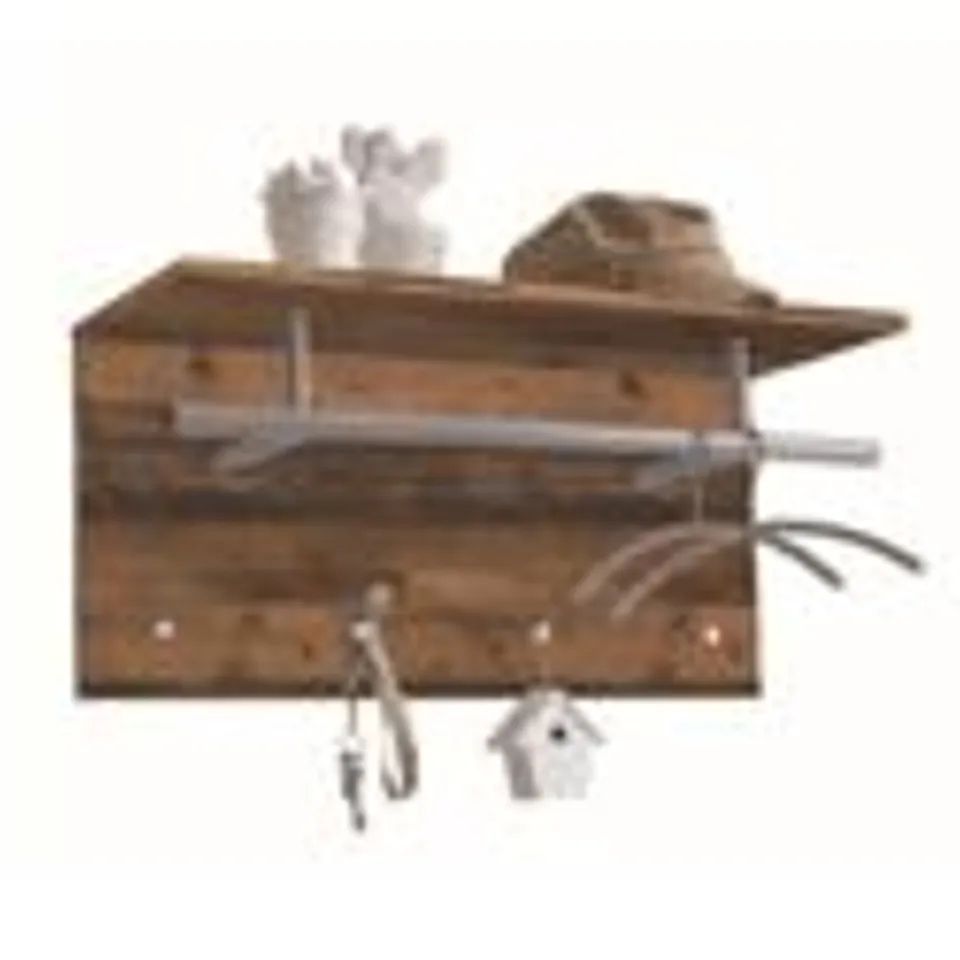 BOXED BRAND NEW HALL SHELF OLD STYLE DARK OAK 