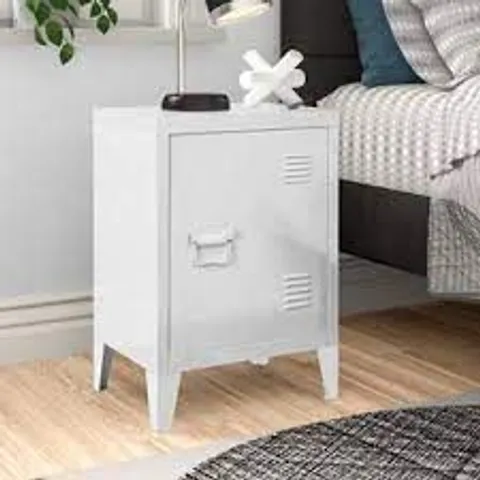 BOXED CREEKSIDE METAL BEDSIDE TABLE