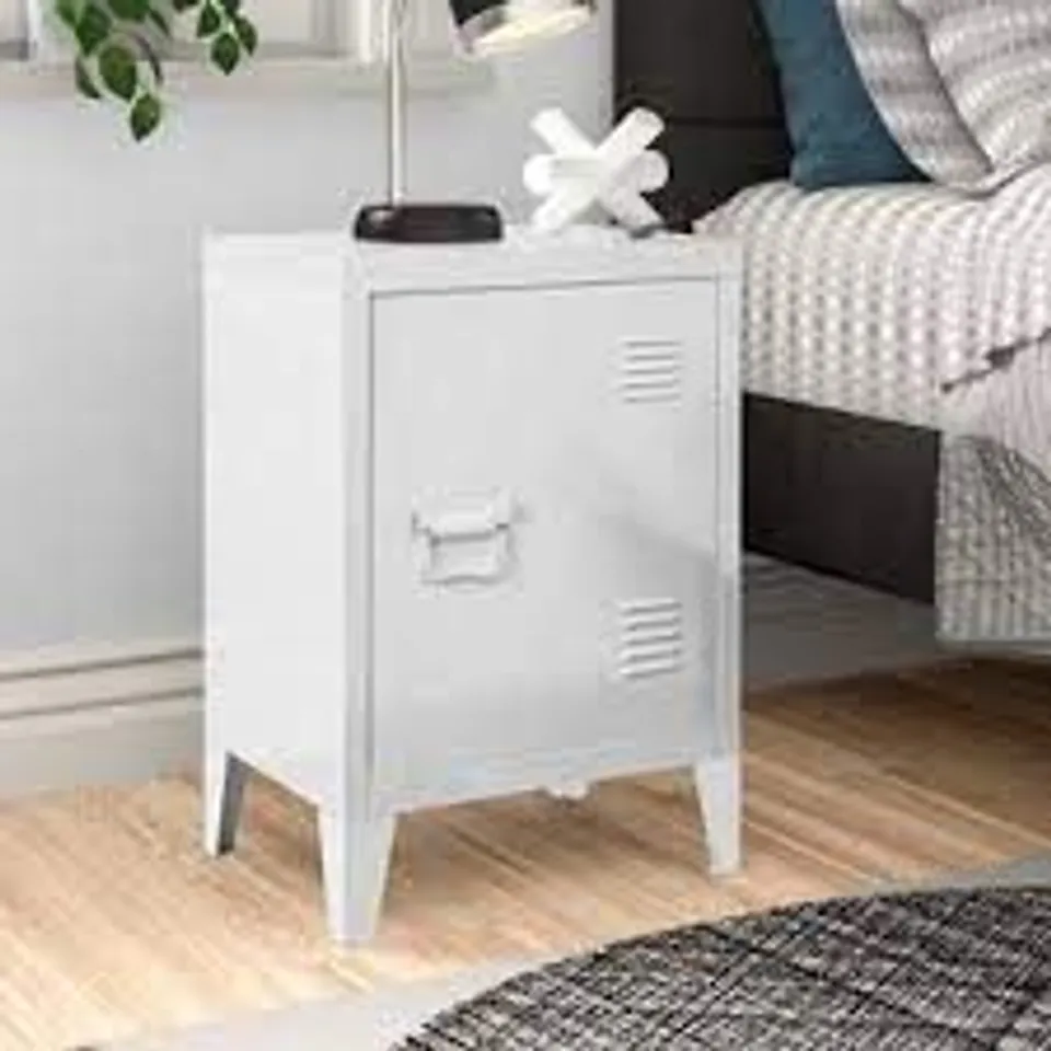 BOXED CREEKSIDE METAL BEDSIDE TABLE 