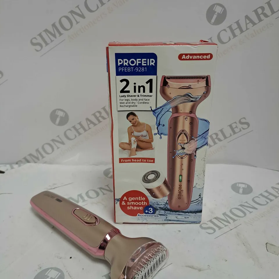 BOXED PROFEIR 2-IN-1 LADY SHAVER 