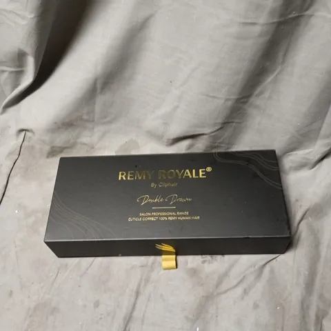 REMY ROYALE BY CLIPHAIR DOUBLE DRAWN 100% HUMAN HAIR BOXED 18" FLAT WEFT, 18/613, 120G