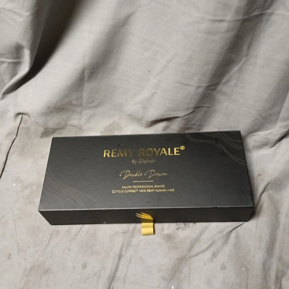 REMY ROYALE BY CLIPHAIR DOUBLE DRAWN 100% HUMAN HAIR BOXED 18" FLAT WEFT, 18/613, 120G