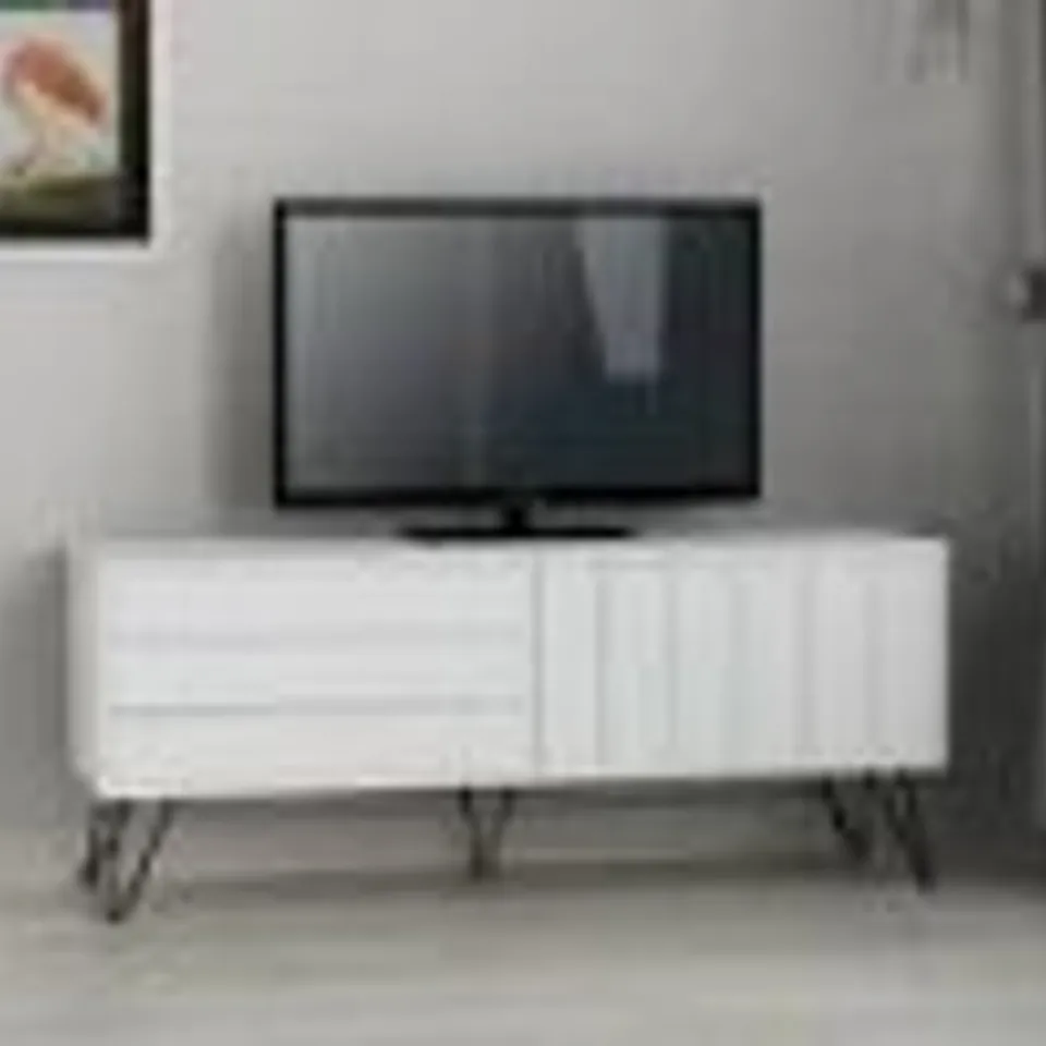 BOXED PICADILIY TV UNIT - WHITE