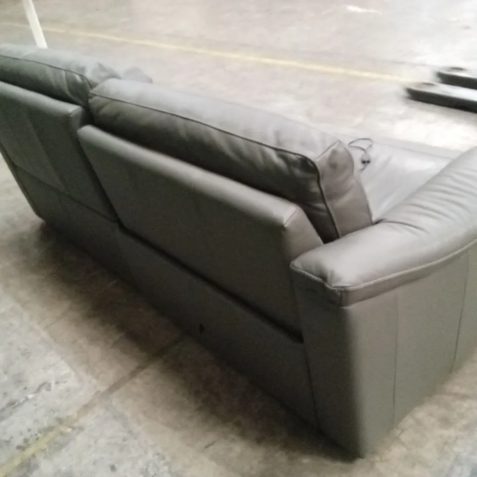 QUALITY DESIGNER ITALIAN MADE 3 SEATER POWER RECLINER LEATHER SOFA