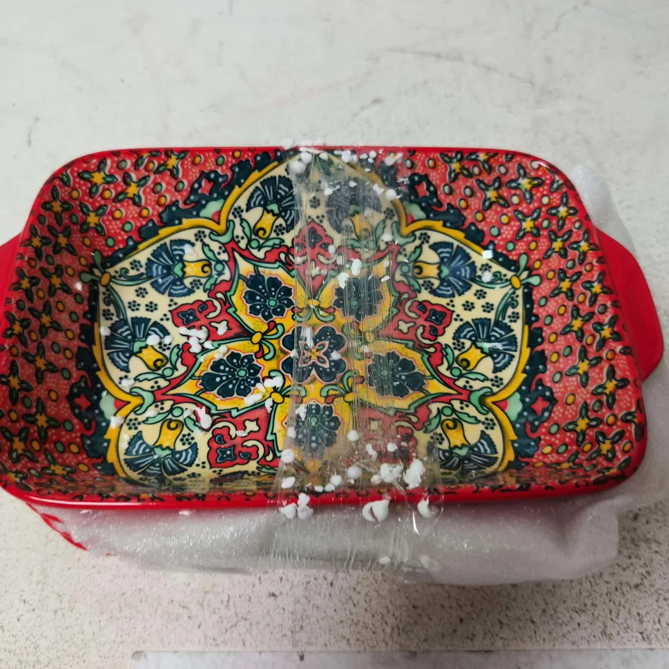 SET OF 4 MANDALA MELANGE LONG PLATTER DISH