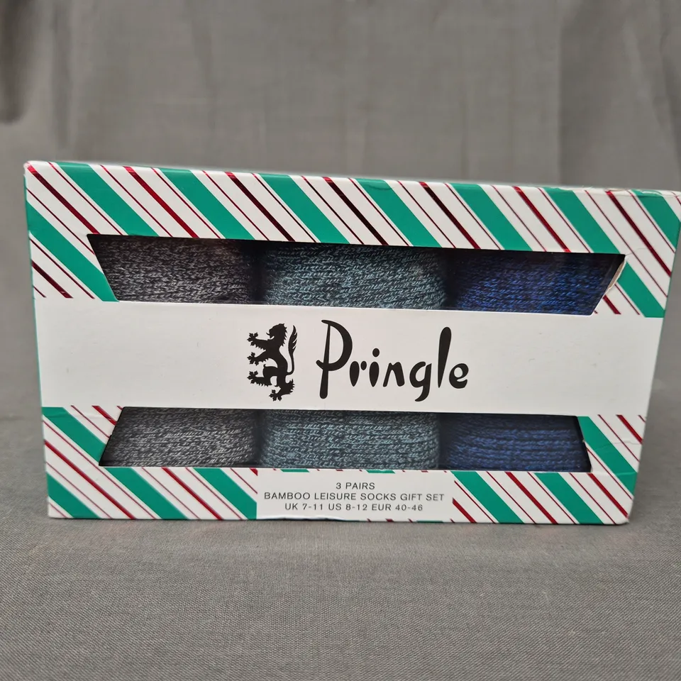 BOXED PRINGLES SOCK GIFT SET - X3 - UK SIZE 7-11