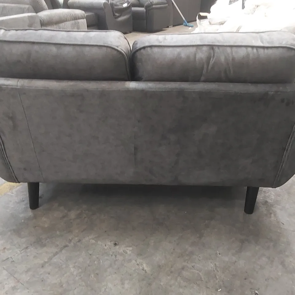 QUALITY DESIGNER PAULO 2 SEATER VELVET UPHOLSTERED SOFA 