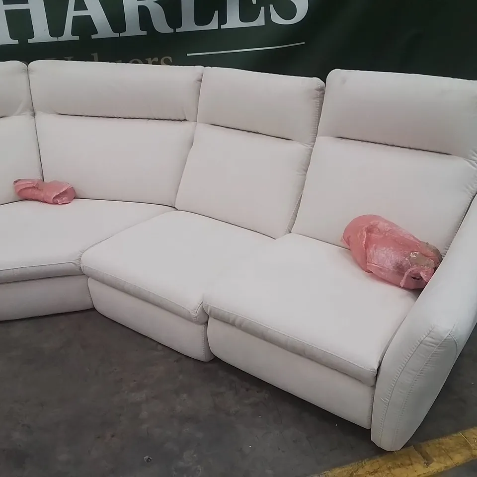 QUALITY DESIGNER ITALIAN MADE GAIA ELECTRIC PART RECLINING FABRIC CORNER SOFA 