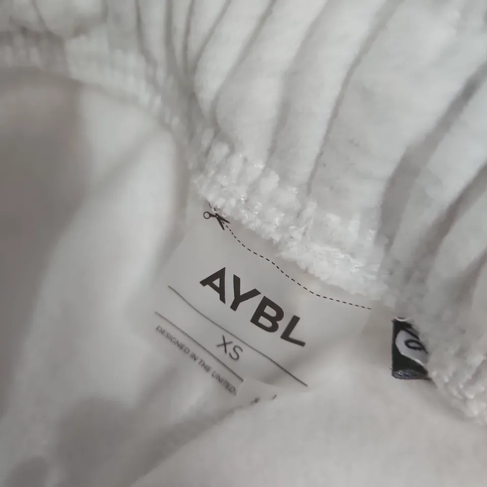 AYBL JOGGERS – WHITE, XS