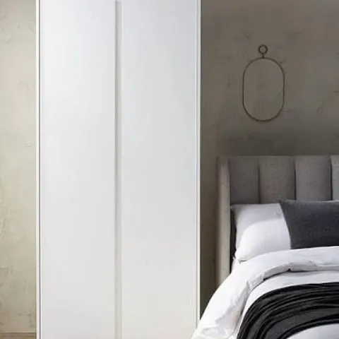 BOXED LISSON 2 DOOR WARDROBE - WHITE (2 BOXES)