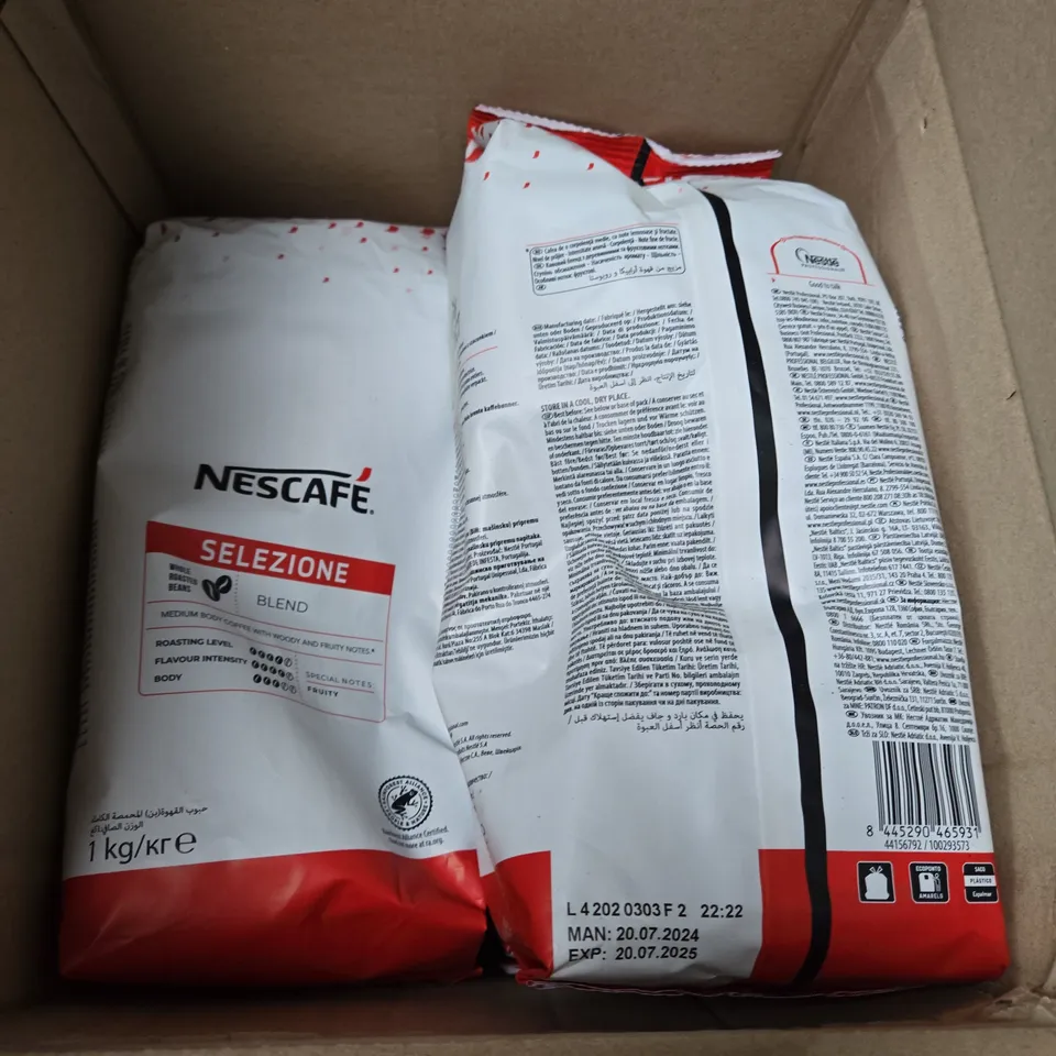 NESCAFE SELEZIONE BLEND WHOLE ROASTED COFFEE BEANS 6X1KG