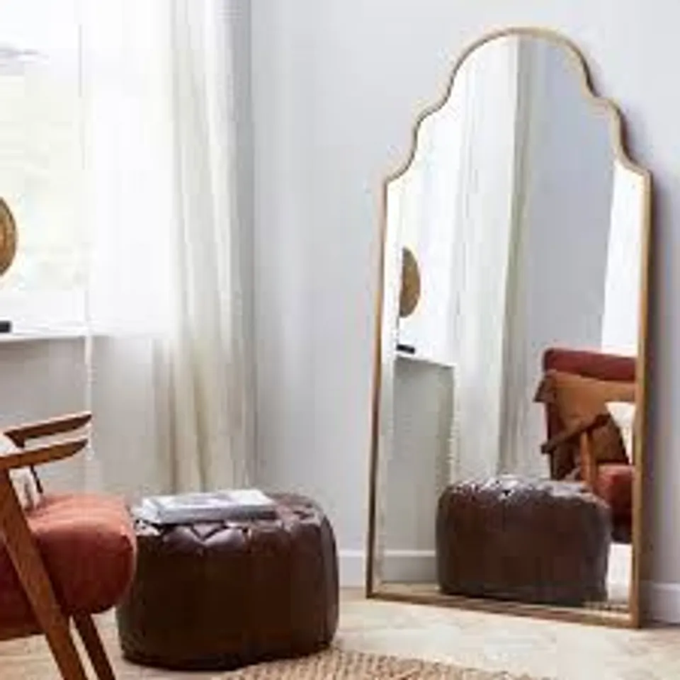 BOXED MOROCCAN CURVED FULL LENGTH LEANER MIRROR (1 BOX)