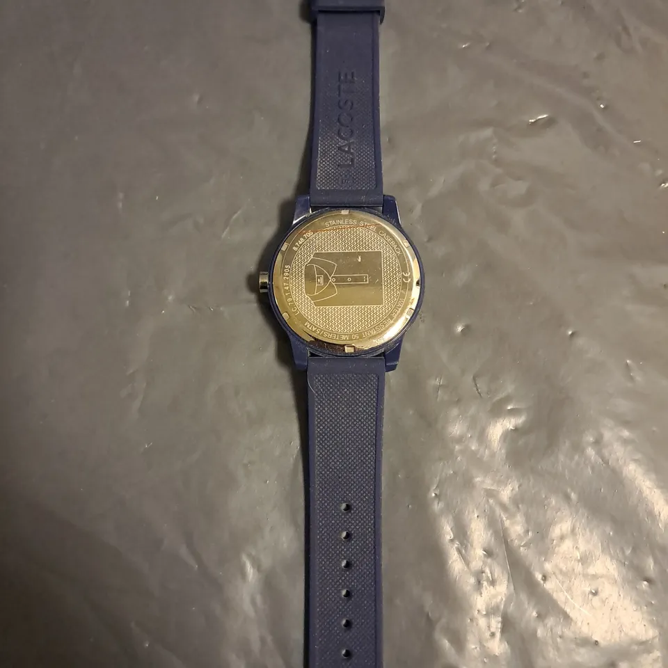 LACOSTE NAVY WATCH WITH RUBBER 