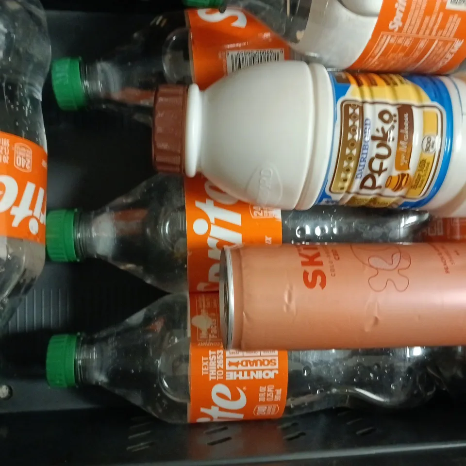 APPROXIMATELY 10 ASSORTED FOOD AND DRINK ITEMS TO INCLUDE DR PEPPER, C4, TRIP, ETC
