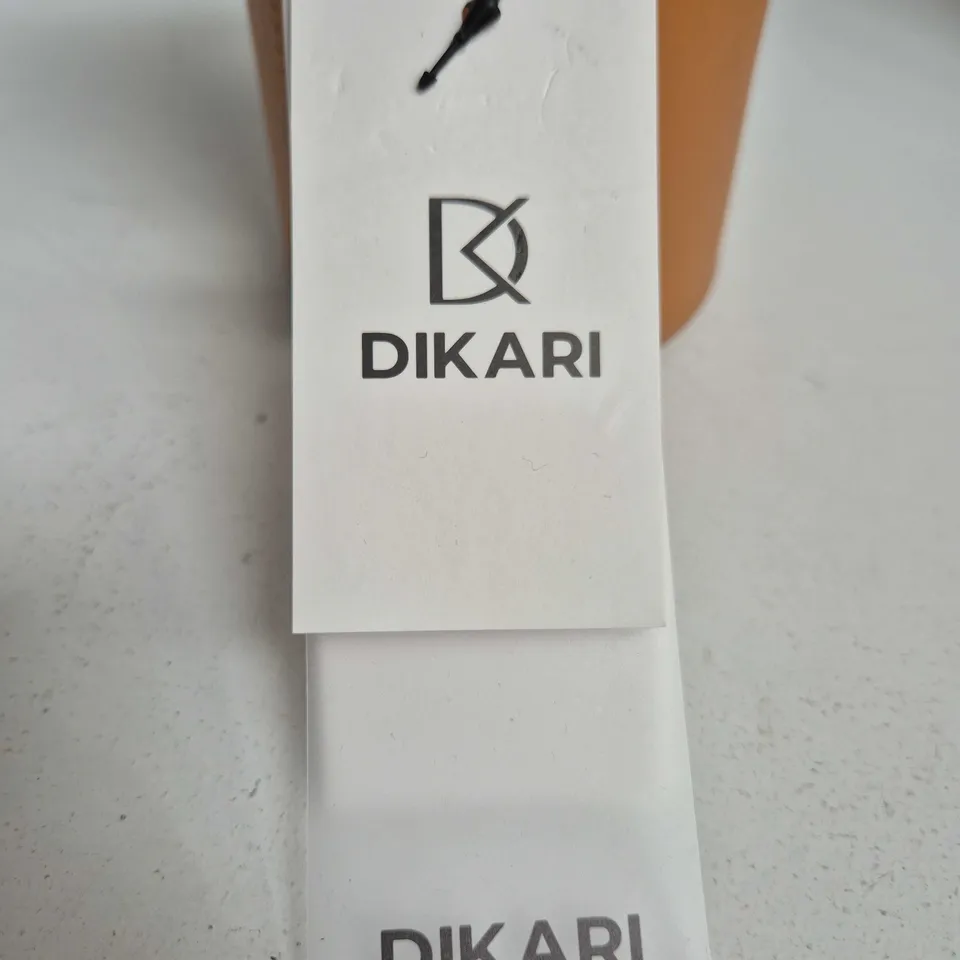DIKARI TAN LEATHER CYLINDRICAL ACCESSORY CASE