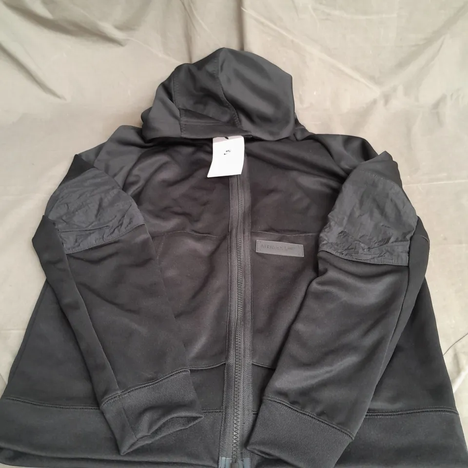 NIKE KIDS AIR MAX ZIP UP HOODIE IN BLACK SIZE XL