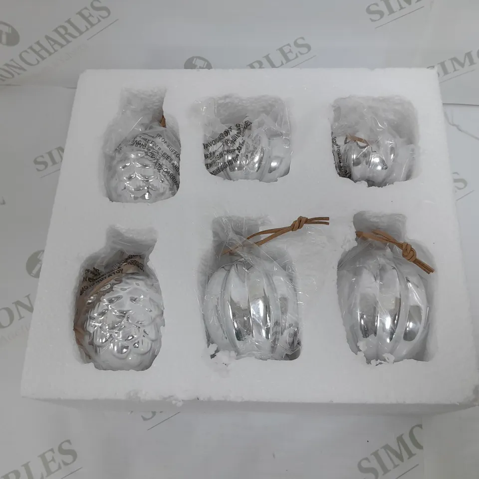 BOXED K BY KELLY HOPPEN SET OF 6 ULTIMATE CHRISTMAS TREE DECORATIONS