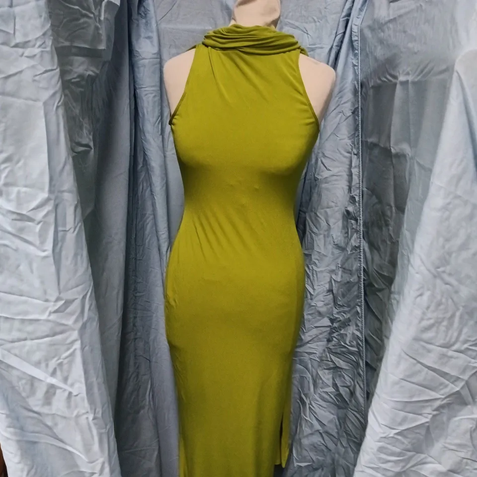 ASOS DESIGN BRIGHT GREEN MAXI DRESS, UK 8 (EU 36, US 4)