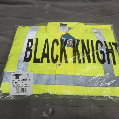 BAGGED BLACK KNIGHT GERAINT HIGH VISIBILITY JACKET IN YELLOW - XS