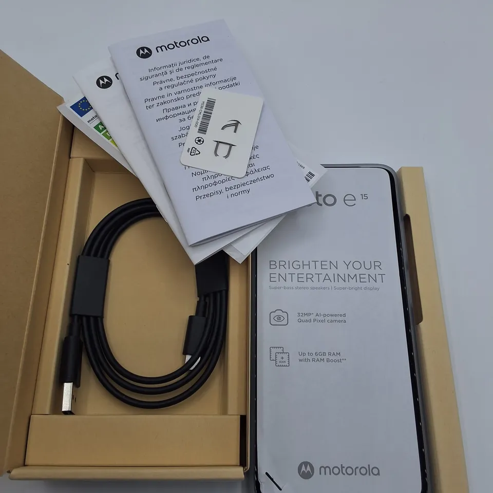 BOXED MOTOROLA MOTO E15 2+64GB IN MISTY BLUE - XT2523-6