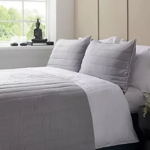 OUTLET K BY KELLY SUMMER WEIGHT BEDSPREAD AND SET OF 2 SHAMS SILVER GREY KING