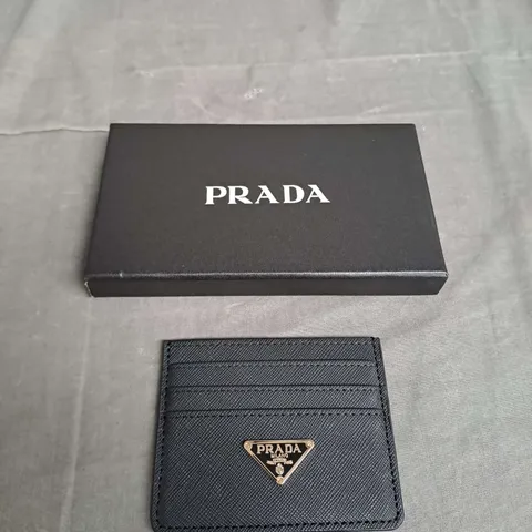 BOXED PRADA CARDHOLDER IN BLACK