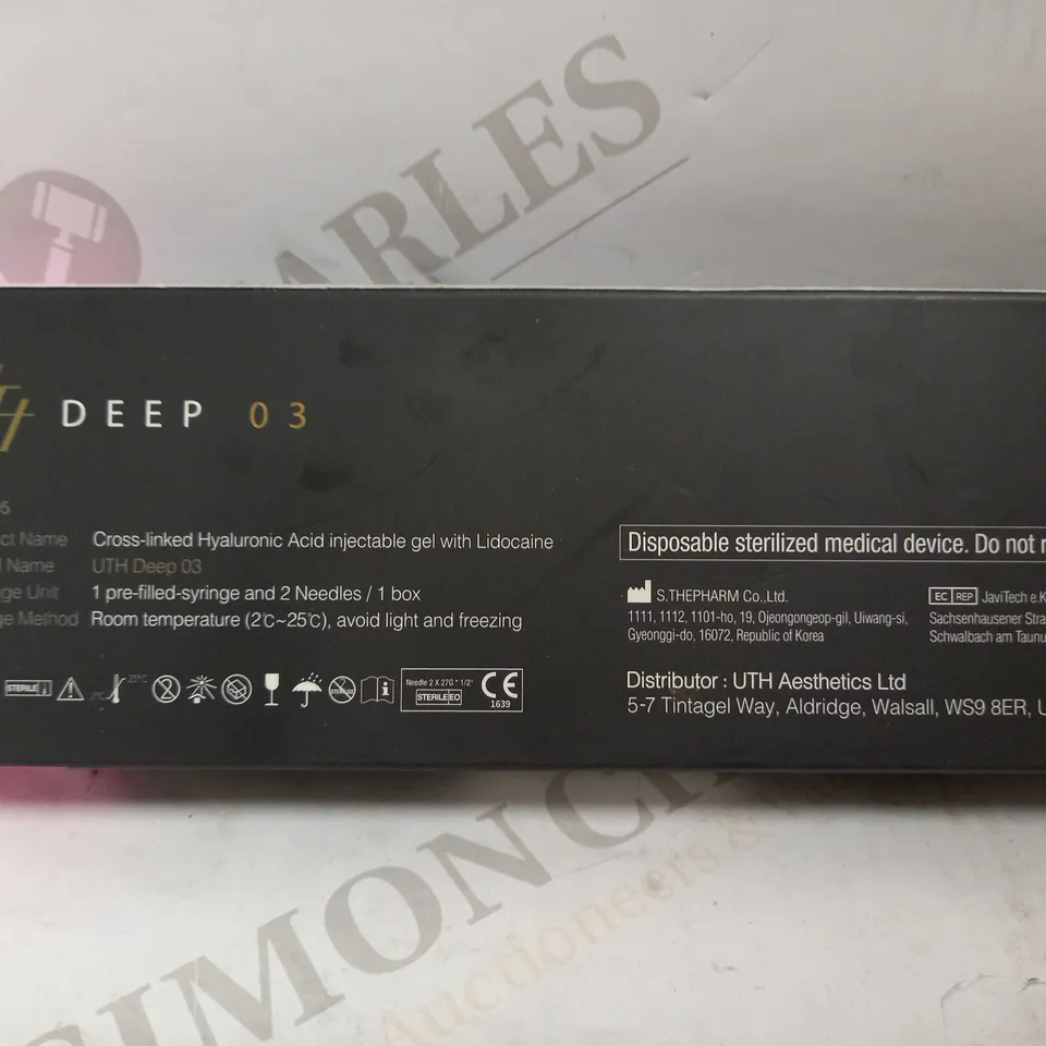 UTH DEEP 03 CROSS LINKED HYALURONIC ACID INJECTABLE GEL FILLER