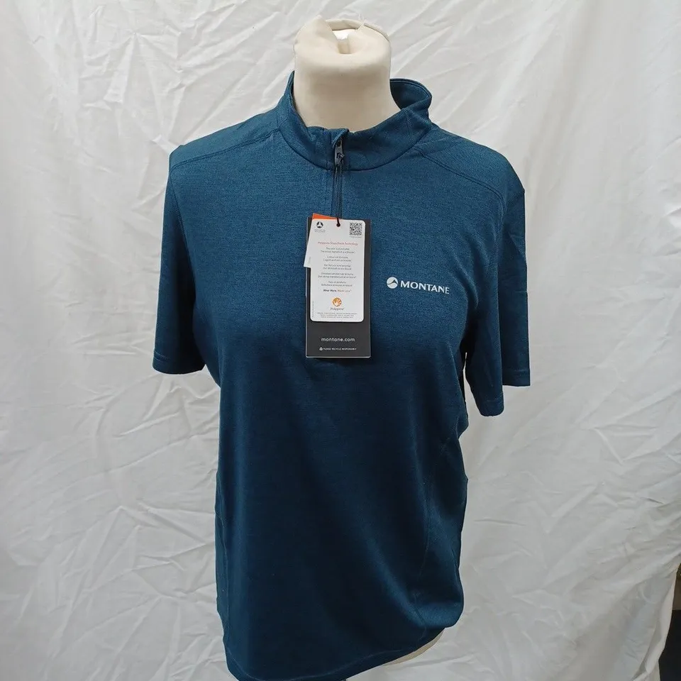 MONTANE DART ZIP T-SHIRT ORION BLUE SIZE M