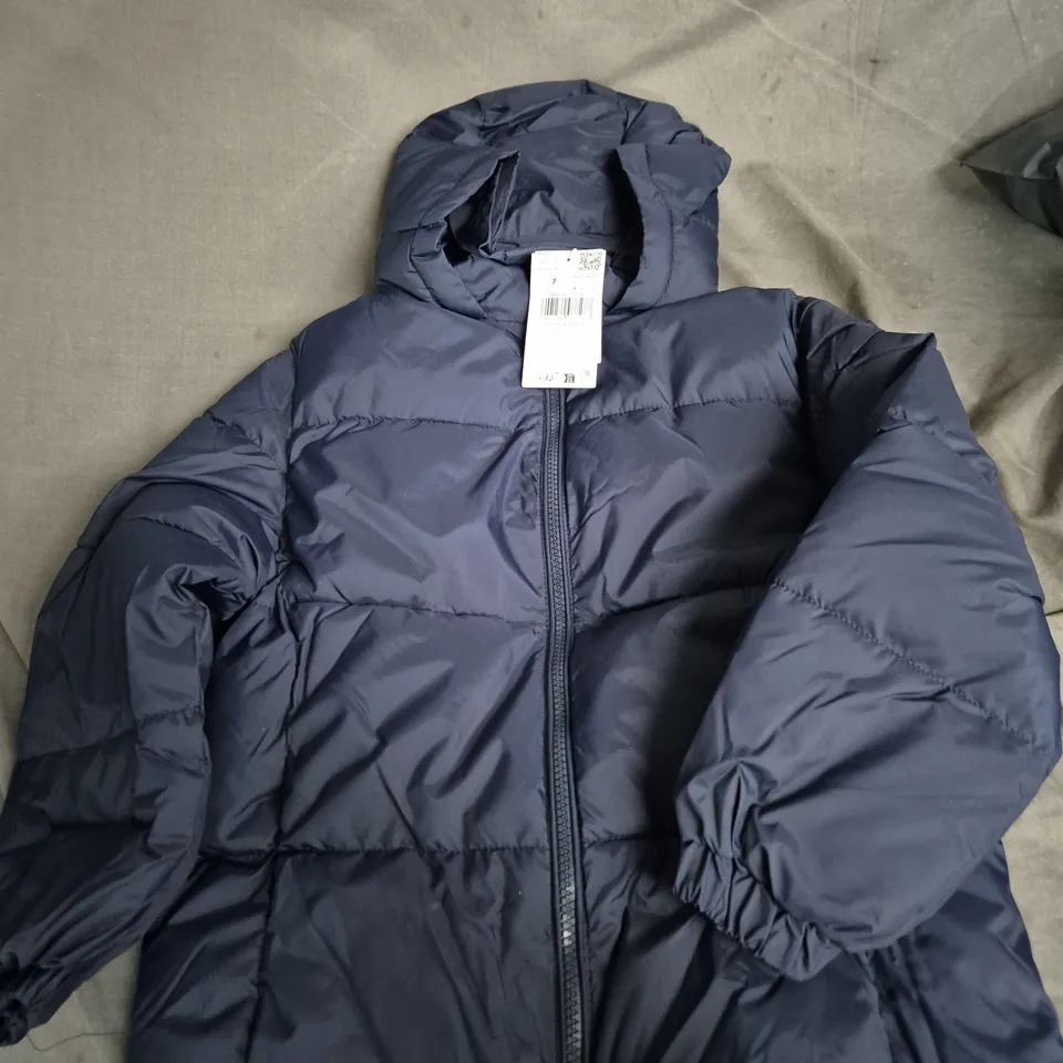 MANGO KIDS Navy Puffer Hooded Jacket - SIZE AGE 7