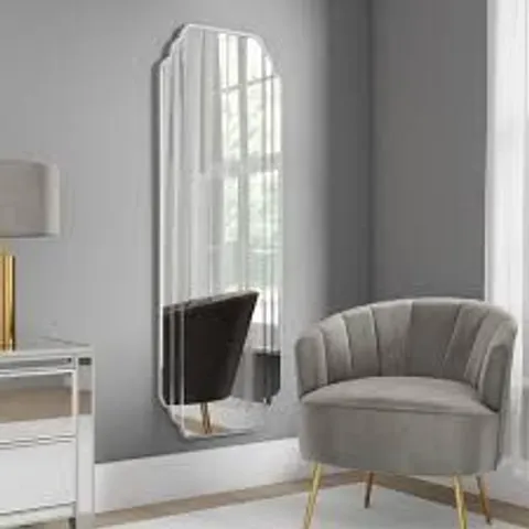 BOXED EQUATORIAL RECTANGLE FULL LENGTH WALL MIRROR - BLACK (1 BOX)