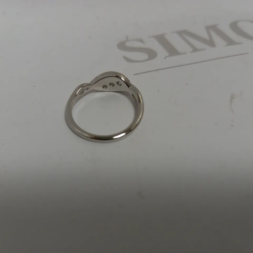 BOXED CLOGAU SILVER/ROSE GOLD EFFECT INFINITY RING