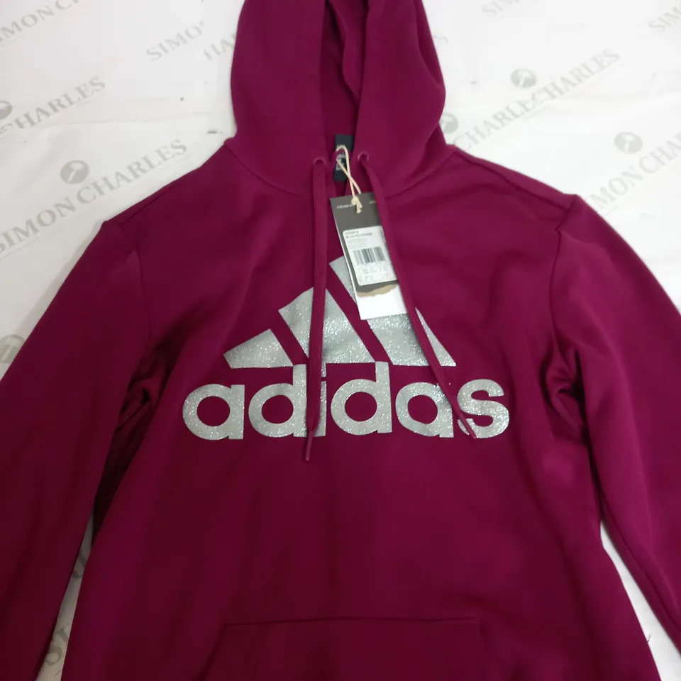 ADIDAS PURPLE HOODIE - XS