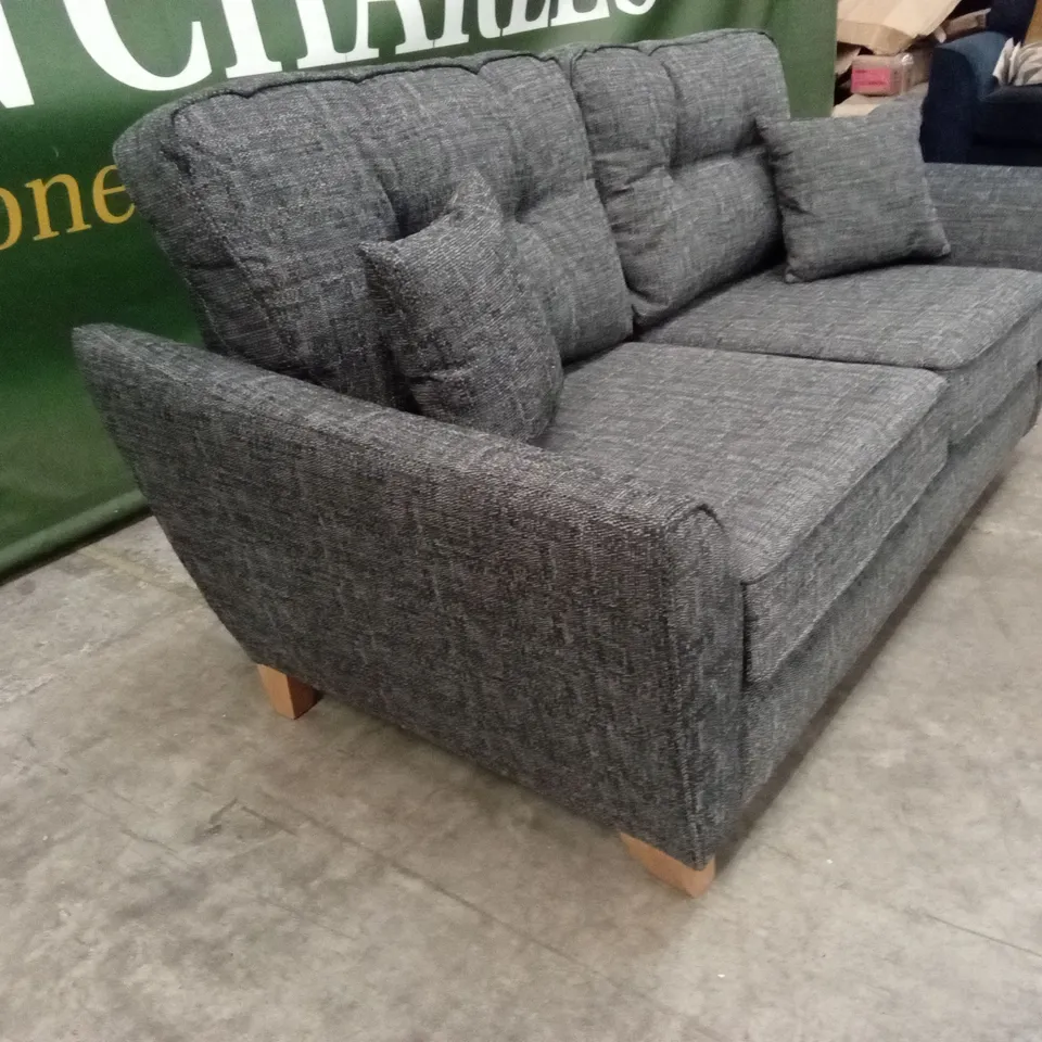 HALSTOW 2 SEATER FABRIC SOFA - CHARCOAL RRP £449
