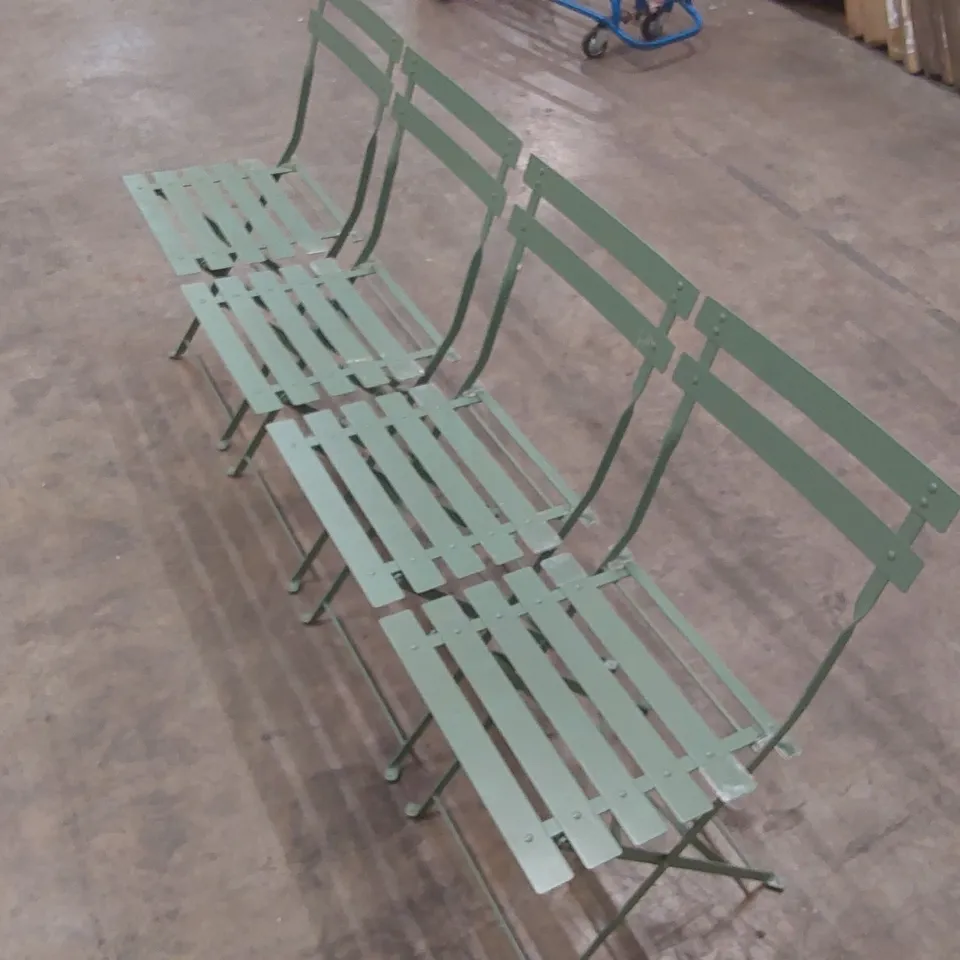 RIVE DROITE BISTRO CHAIRS SET OF 4 THISTLE GREEN