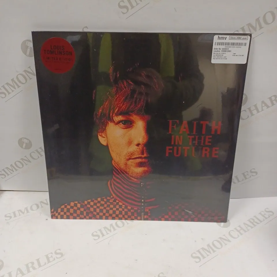 SEALED LOUIS TOMLINSON "FAITH IN THE FUTURE" LIMITED EDITION BLACK & RED SPLATTER VINYL 