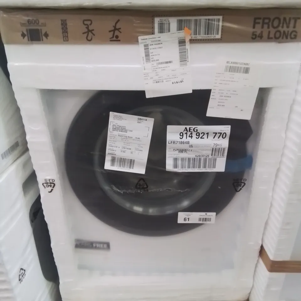 AEG 7000 SERIES PRO STEAM 8Kg WASHING MACHINE WHITE Model LFR71864B RRP £709