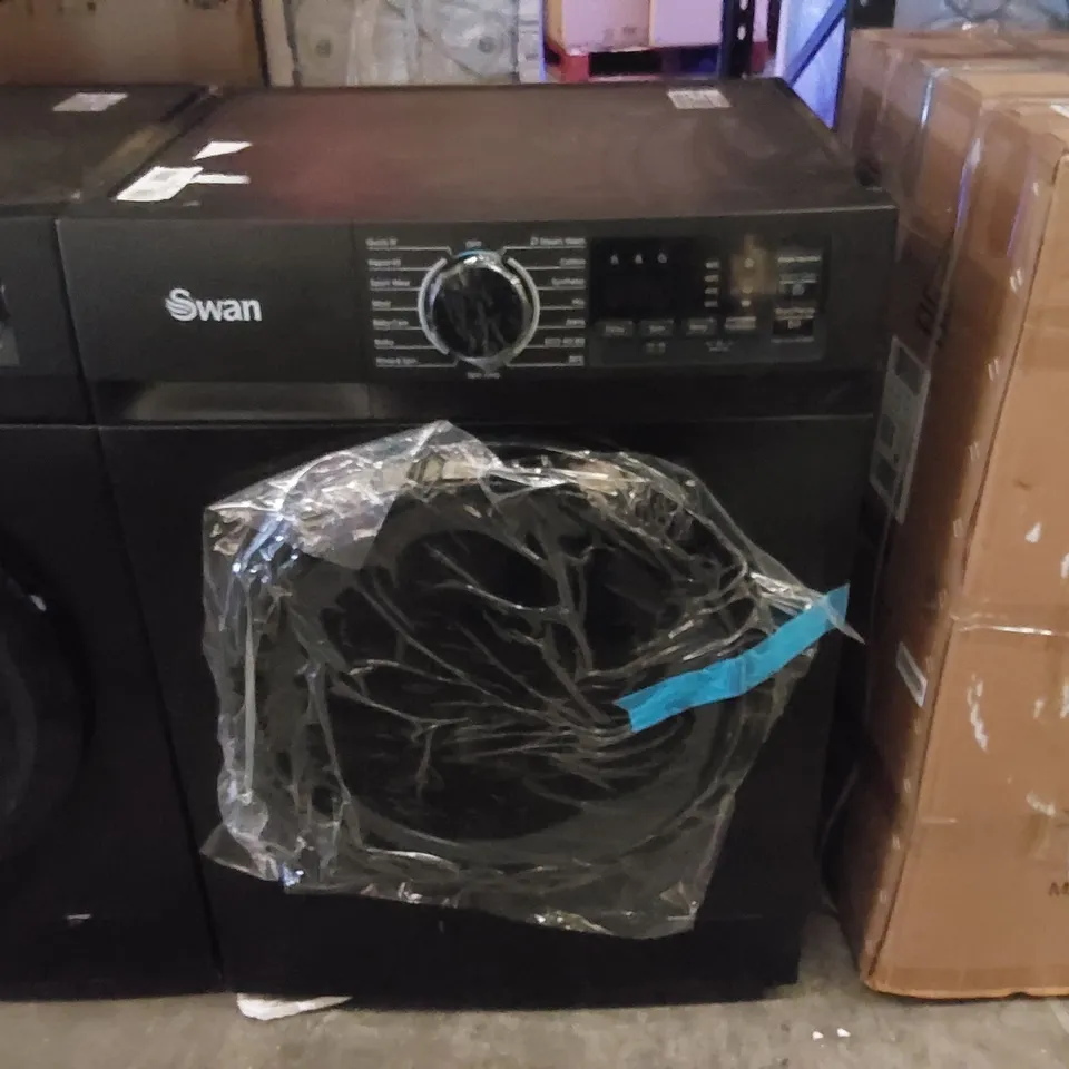 SWAN SW75130B 9KG LOAD, 1400 SPIN FREESTANDING WASHING MACHINE - BLACK