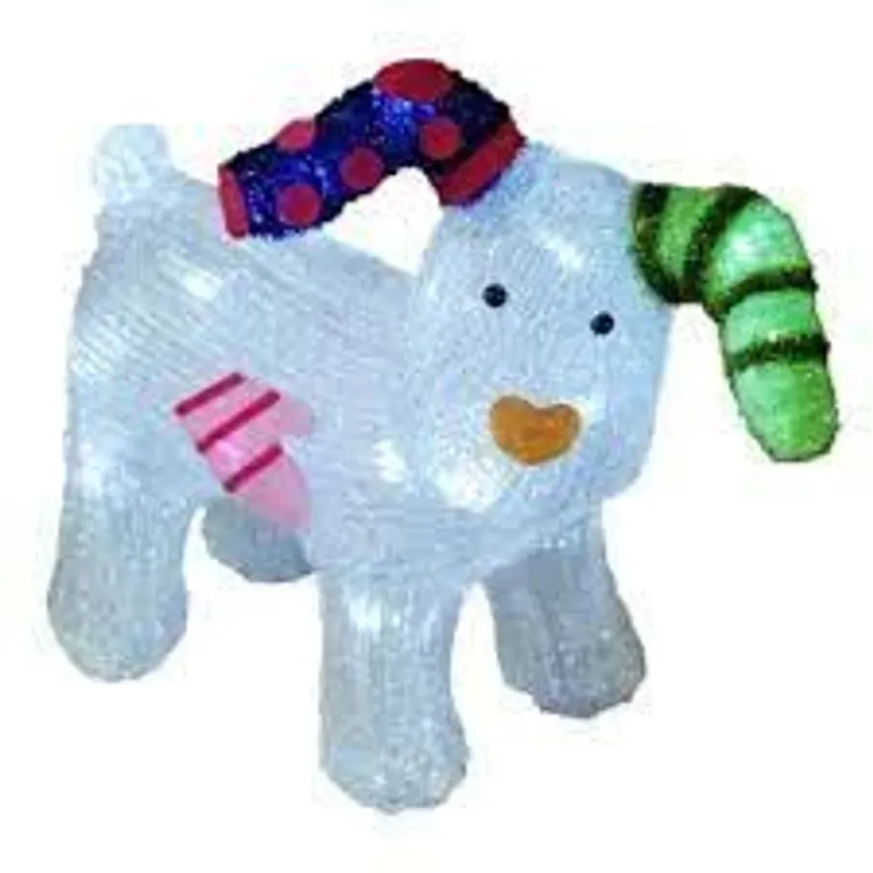 BOXED NEO DOG ACRYLIC CHRISTMAS LIGHT 30 COOL WHITE LED CHRISTMAS LIGHT (1 BOX)