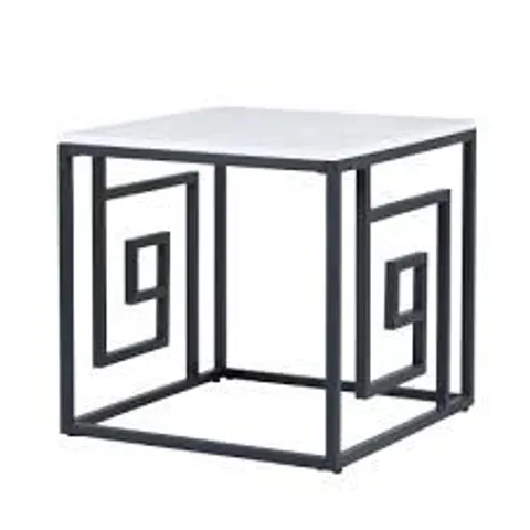 BRAND NEW BOXED HOMESDIRECT365 DEVON BLACK AND GREY END TABLE
