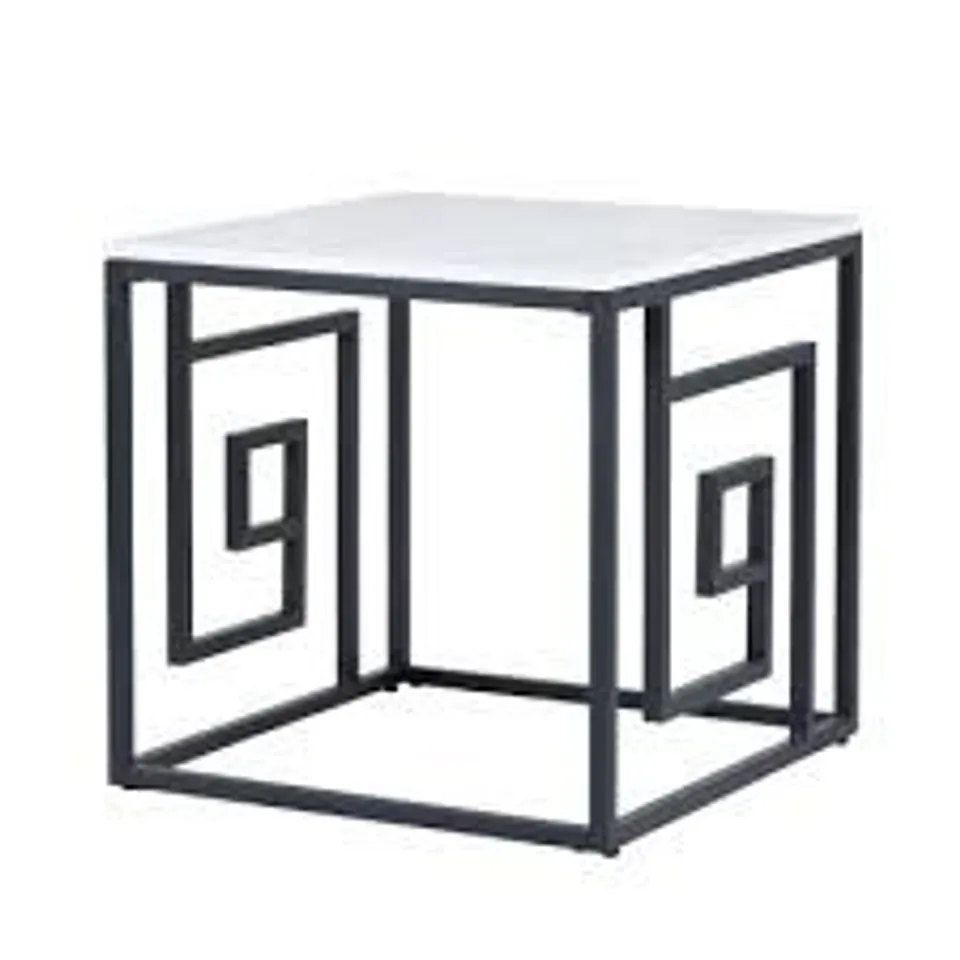 BRAND NEW BOXED HOMESDIRECT365 DEVON BLACK AND GREY END TABLE