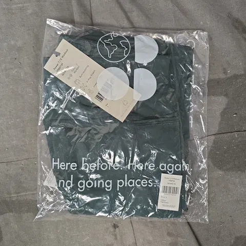 SWEATY BETTY POWER 7/8 WORKOUT LEGGINGS IN TREK GREEN SIZE SMALL