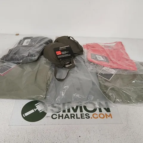 APPROXIMATELY 35 BRAND NEW ITEMS OF ASSORTED CRAGHOPPERS CLOTHING AND ACCESSORIES TO INCLUDE; NOSILIFE CARGO SHIORTS, DARLA SHIRT, CONV PANTS AND HOODED JACKET