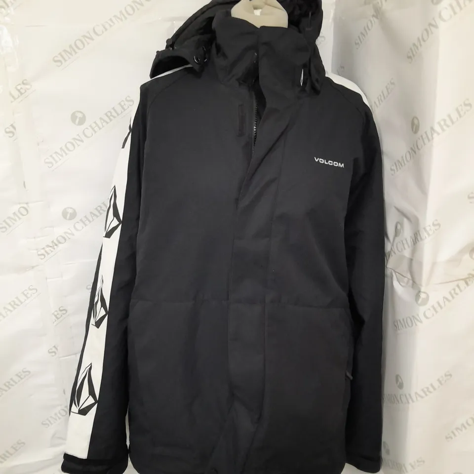 VOLCOM BLACK HEAVY WEIGHTED PADDED COAT - SMALL
