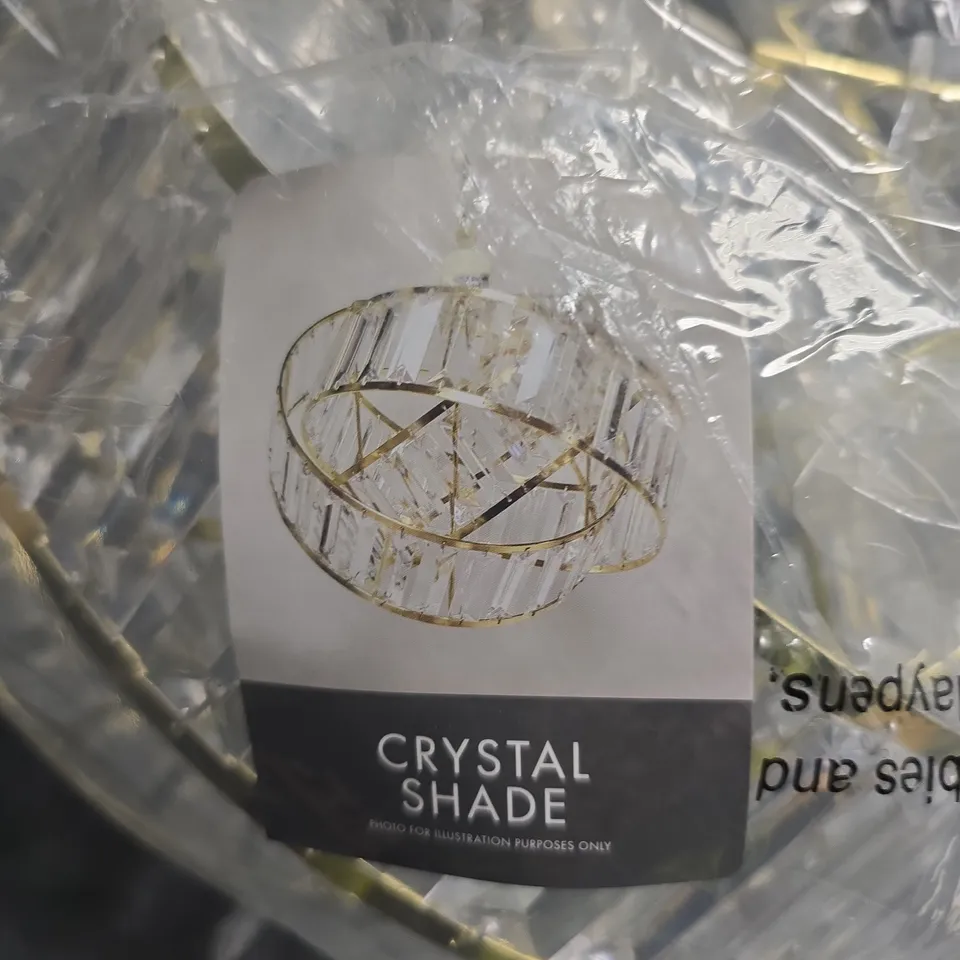 FABFINDS CRYSTAL LAMP SHADE – GOLD, PACK OF 3